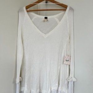 Free People Long Sleeve V-Neck Top